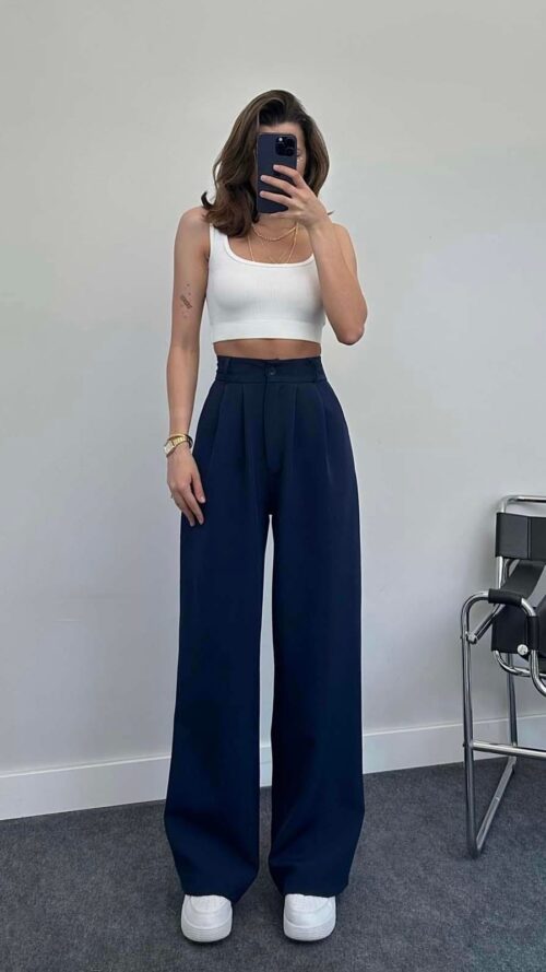 IMG_9142 Jaz Navy Blue Palazzo Pants