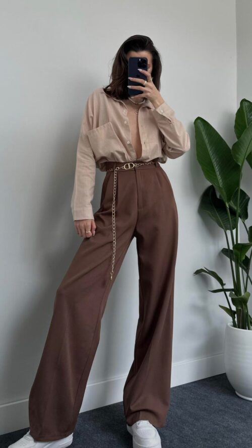 Brown Palazzo Pants