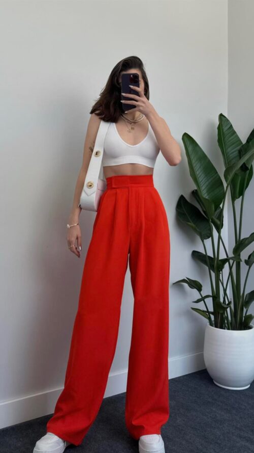 Orange Palazzo Pants