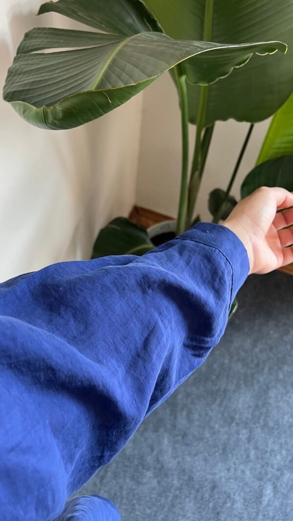 Navy Blue Tensel Oversize Shirt