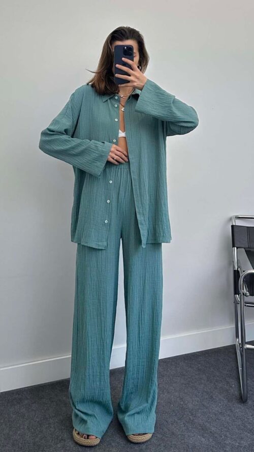 Mint Green Shirt Set