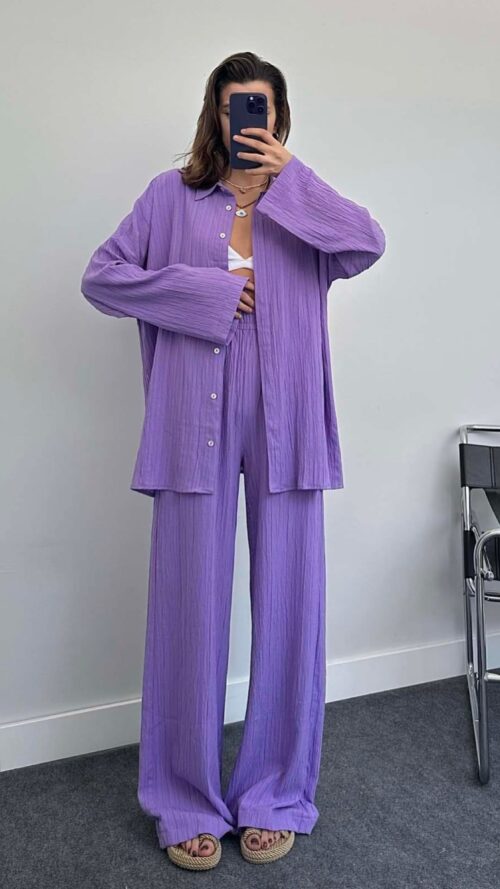 Purple Shirt Set