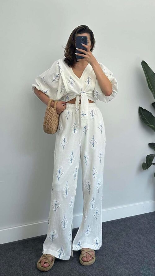photo-output_2 Valeria Blue Flower Embroidered Set