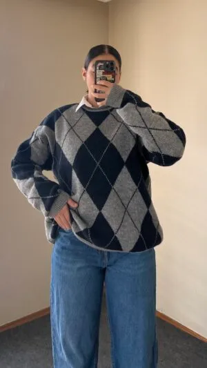 Grey-Navy Sweatshirt