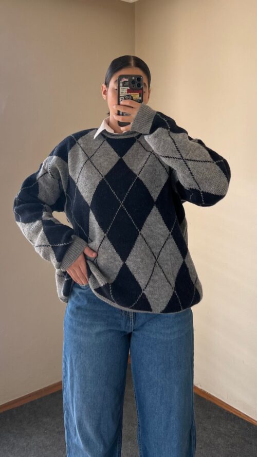 Grey-Navy Sweatshirt
