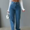Wide Leg Blue Jean