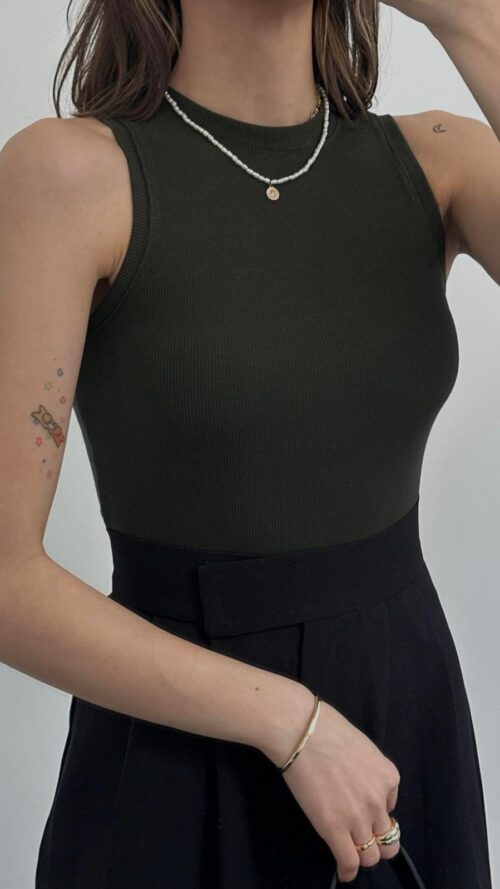 Colorato Khaki Top