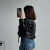 Bigu Belted Black Leather Jacket