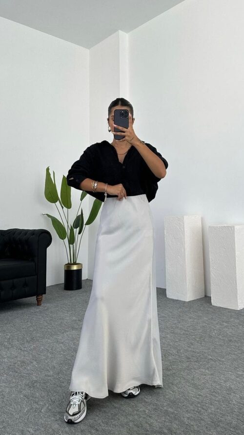 IMG_8796 Maxi Light Grey Long Skirt