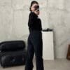 Retro Black Belted Jean