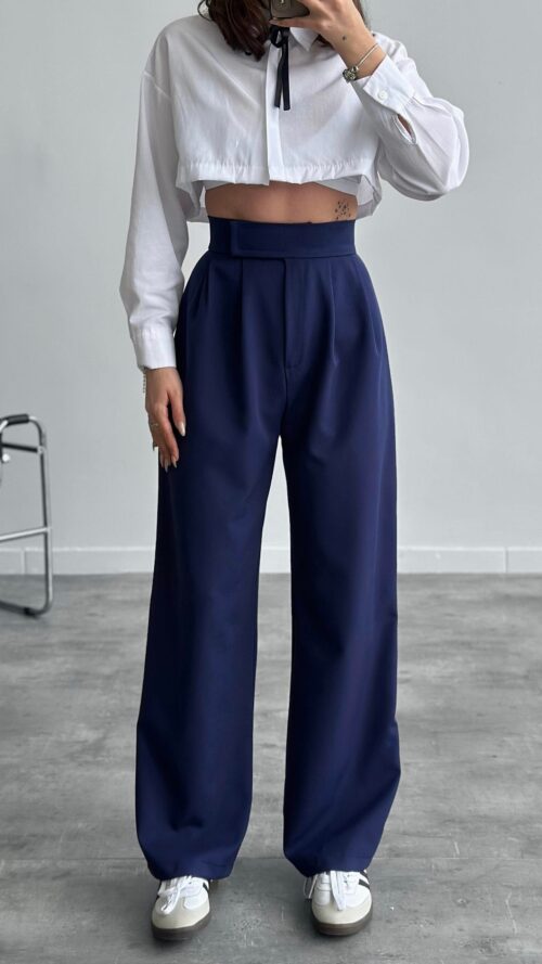 IMG_1730 Redkit Navy Blue Palazzo Trousers