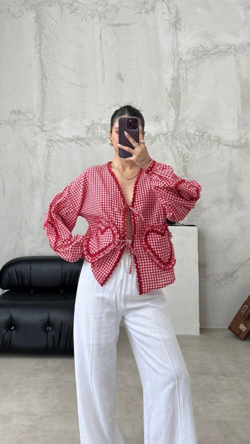 Love Bombing Red Plaid Shirt