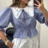 Viral Baby Collar Blue Shirt