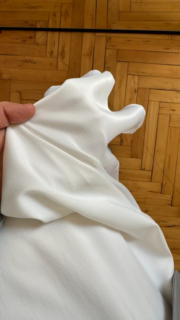 Bella White Satin Long Skirt