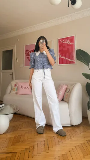 Rosalie Straight White Jean