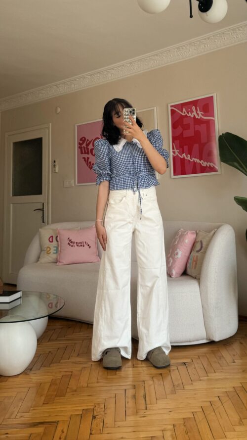 Baggy White Jeans