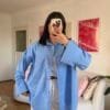 Wide Cuffled Blue Shirt