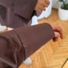Wide Cuffled Dark Brown Shirt
