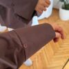 Wide Cuffled Dark Brown Shirt