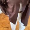 Wide Cuffled Dark Brown Shirt