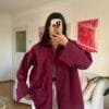 Wide Cuffled Burgundy Shirt