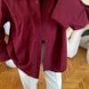 Wide Cuffled Burgundy Shirt