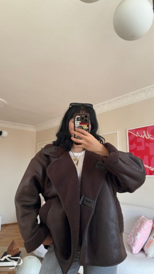 Lola Dark Brown Biker Jacket