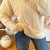 Grace Creamy Zippered Sweater