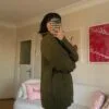 Grace Khaki Zippered Sweater