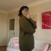 Grace Khaki Zippered Sweater