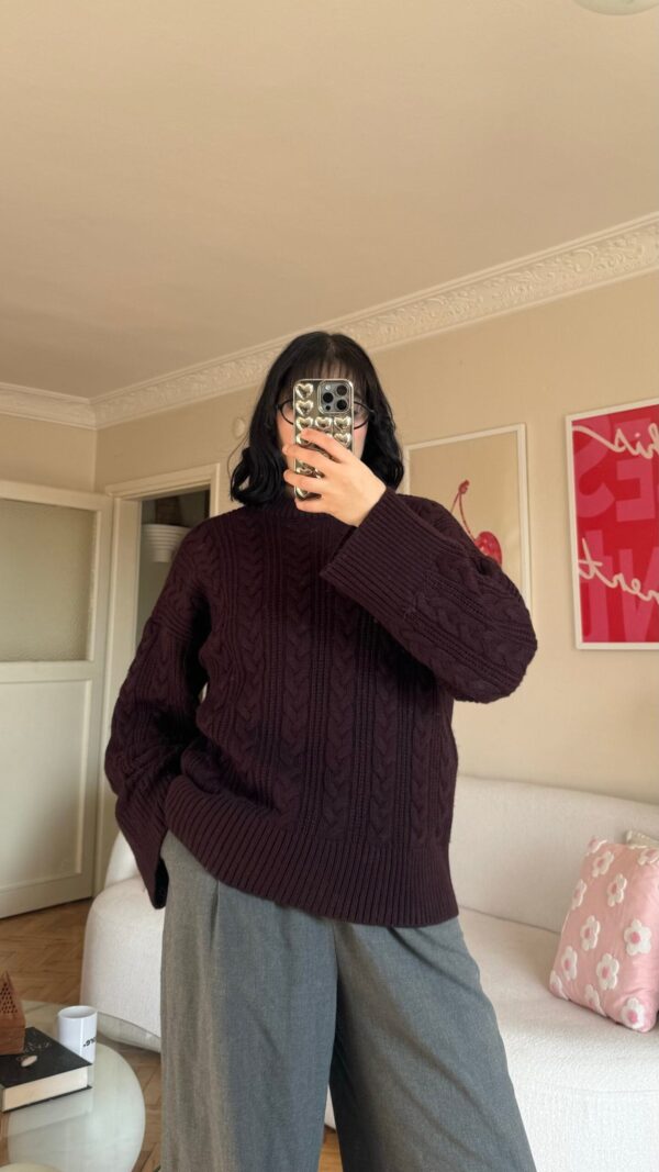 Amelia Dark Burgundy Sweatshirt