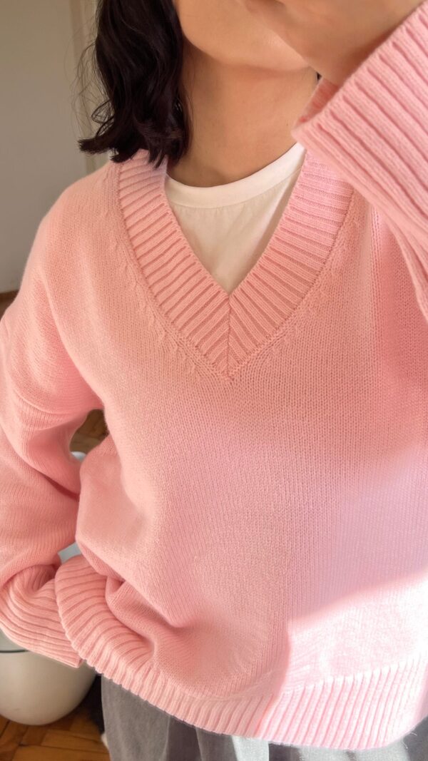 The V Baby-Pink Sweater