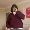 The V Burgundy Sweater