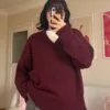 The V Burgundy Sweater