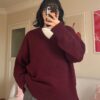 The V Burgundy Sweater