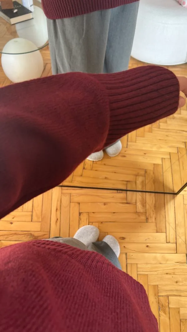The V Burgundy Sweater