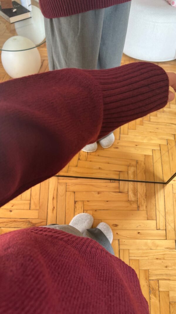 The V Burgundy Sweater