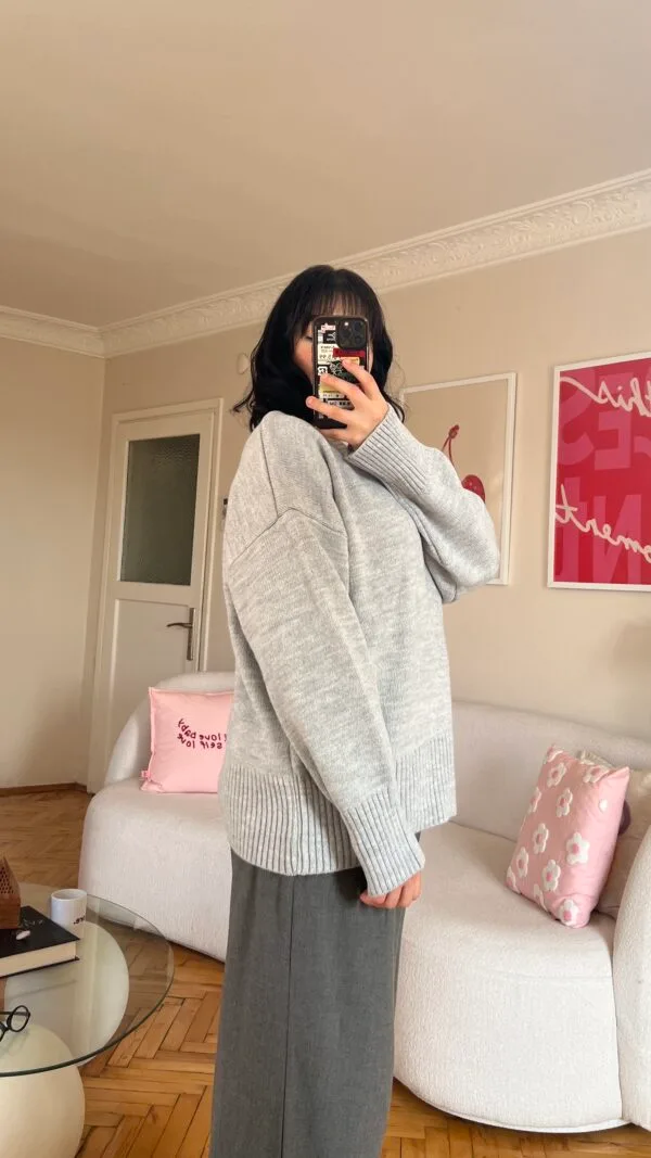 The V Light-Grey Sweater