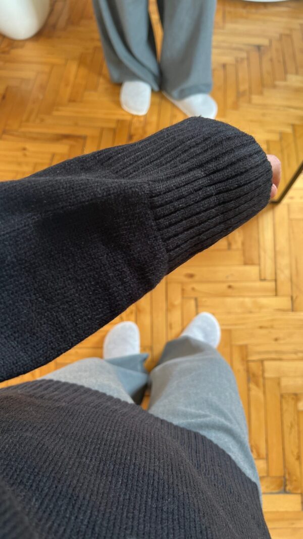 The V Black Sweater