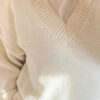 The V Creamy Sweater