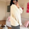 The V Creamy Sweater