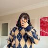 Baklava Navy-Beige Sweater