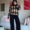 Baklava Navy-Beige Sweater
