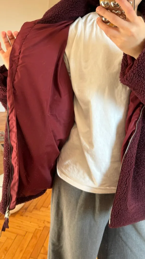 Pinterest Teddy Burgundy Jacket