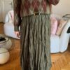 Wrinkled Olive Skirt