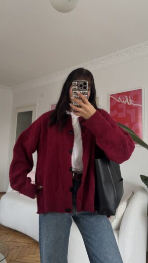 Vali Burgundy Cardigan