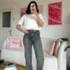 Olivia Medium Blue Belted Jeans