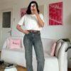 Olivia Medium Blue Belted Jeans