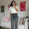Olivia Medium Blue Belted Jeans