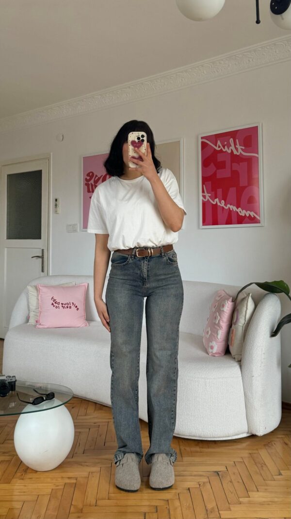 Olivia Medium Blue Belted Jeans